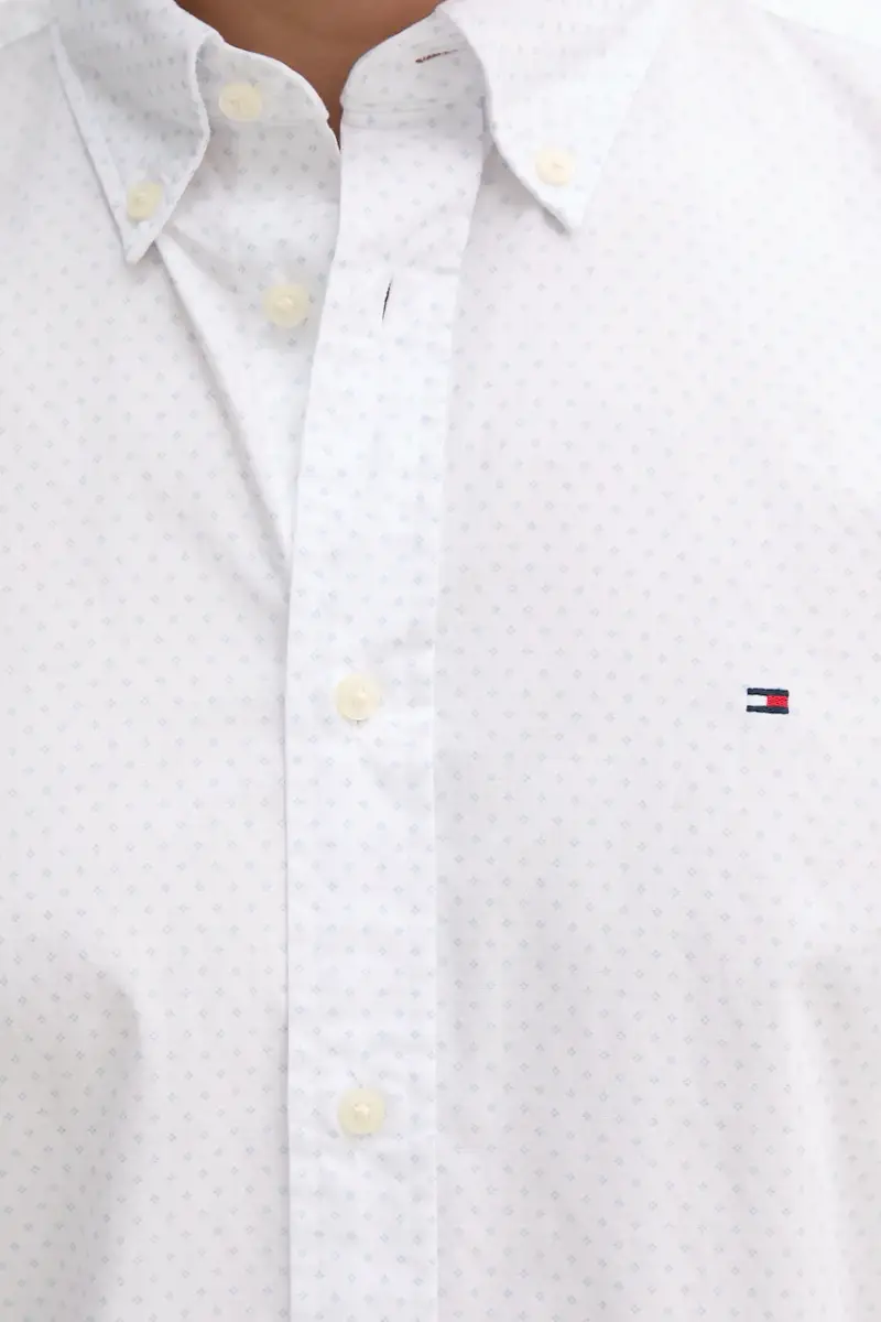 camicia in cotone uomo colore bianco MW0MW39437 miniatura 5