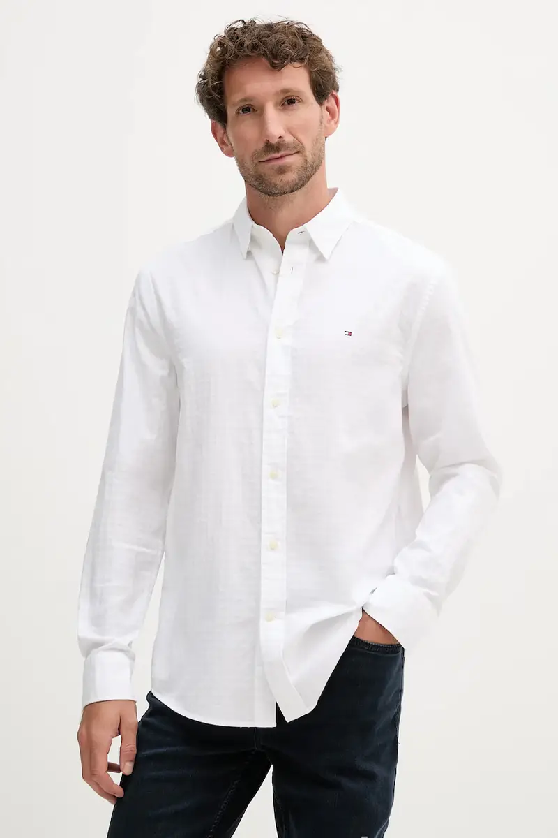 camicia in cotone uomo colore bianco MW0MW39446