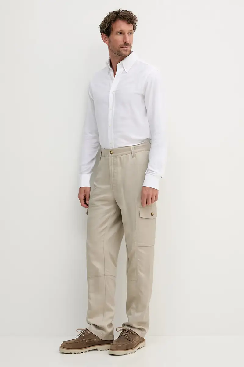 camicia in cotone uomo colore bianco MW0MW39754 miniatura 2