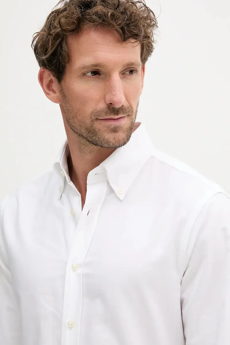 camicia in cotone uomo colore bianco MW0MW39754 miniatura 4