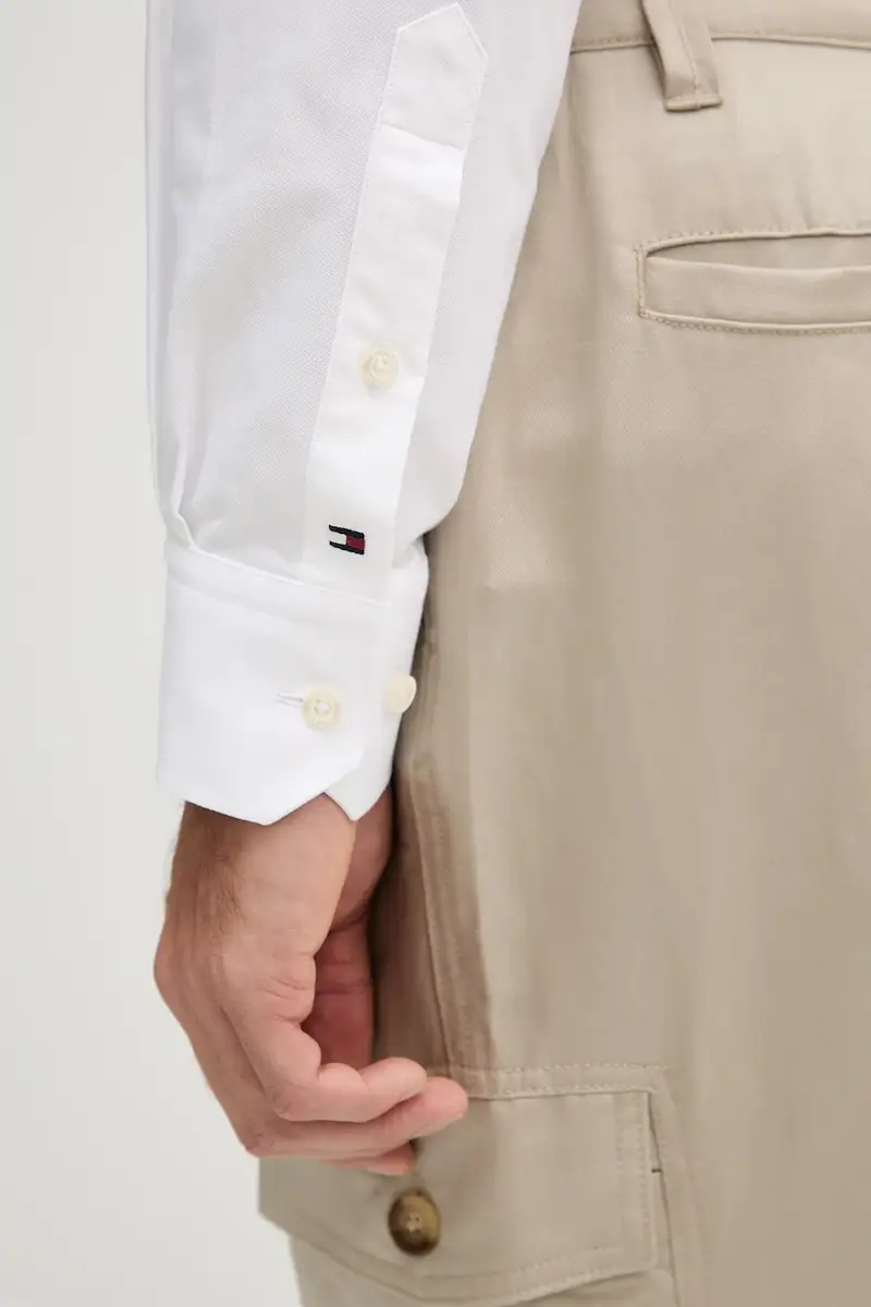 camicia in cotone uomo colore bianco MW0MW39754 miniatura 5