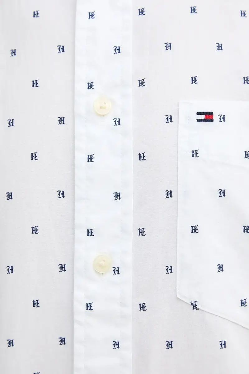 camicia in cotone uomo colore bianco MW0MW40462 miniatura 5