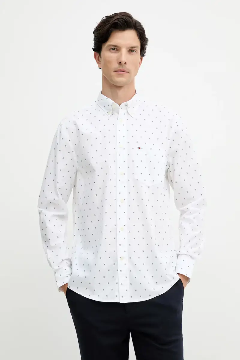 camicia in cotone uomo colore bianco MW0MW40462