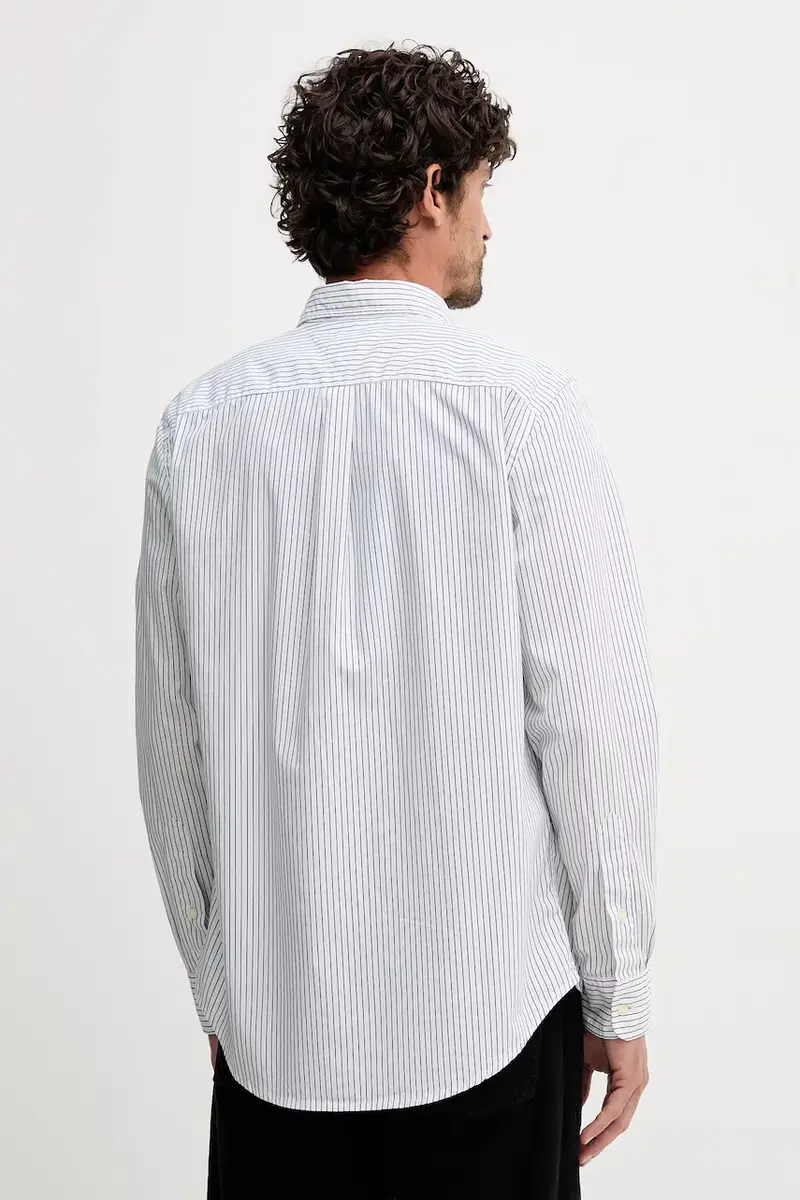 camicia in cotone uomo colore bianco MW0MW41399 miniatura 3