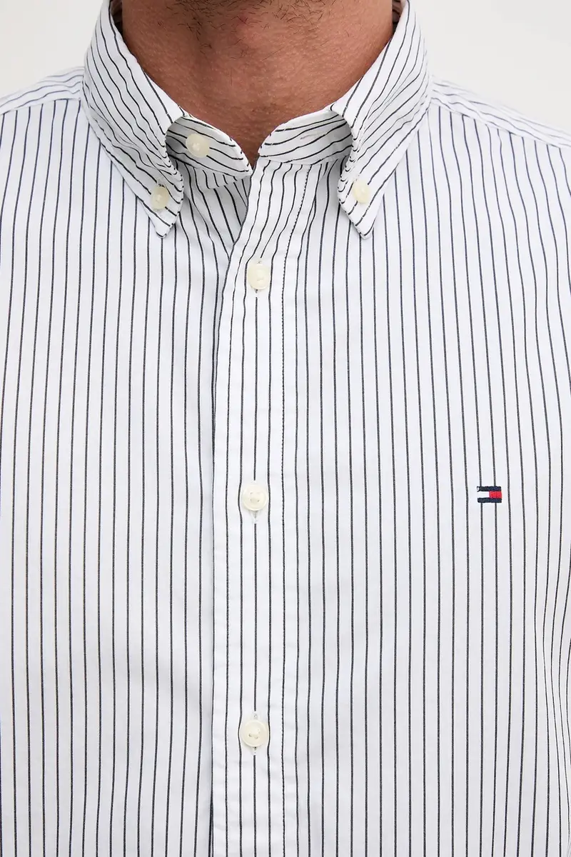camicia in cotone uomo colore bianco MW0MW41399 miniatura 5