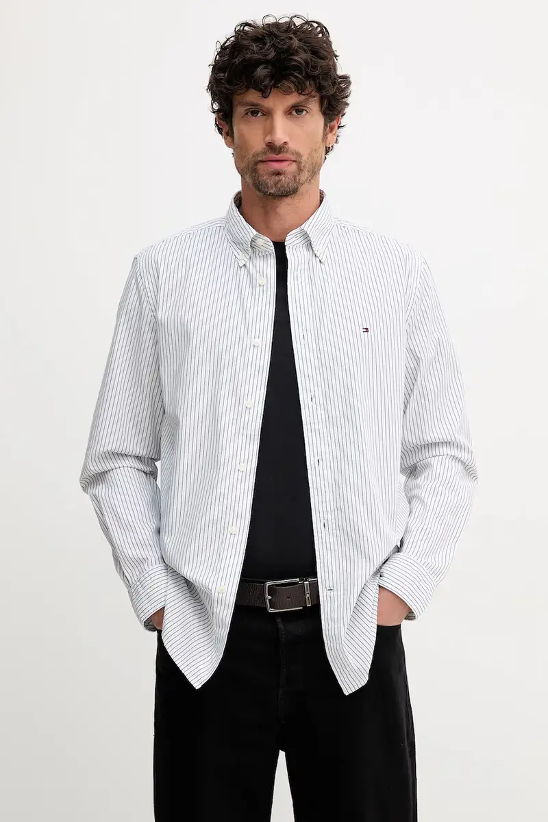 camicia in cotone uomo colore bianco MW0MW41399
