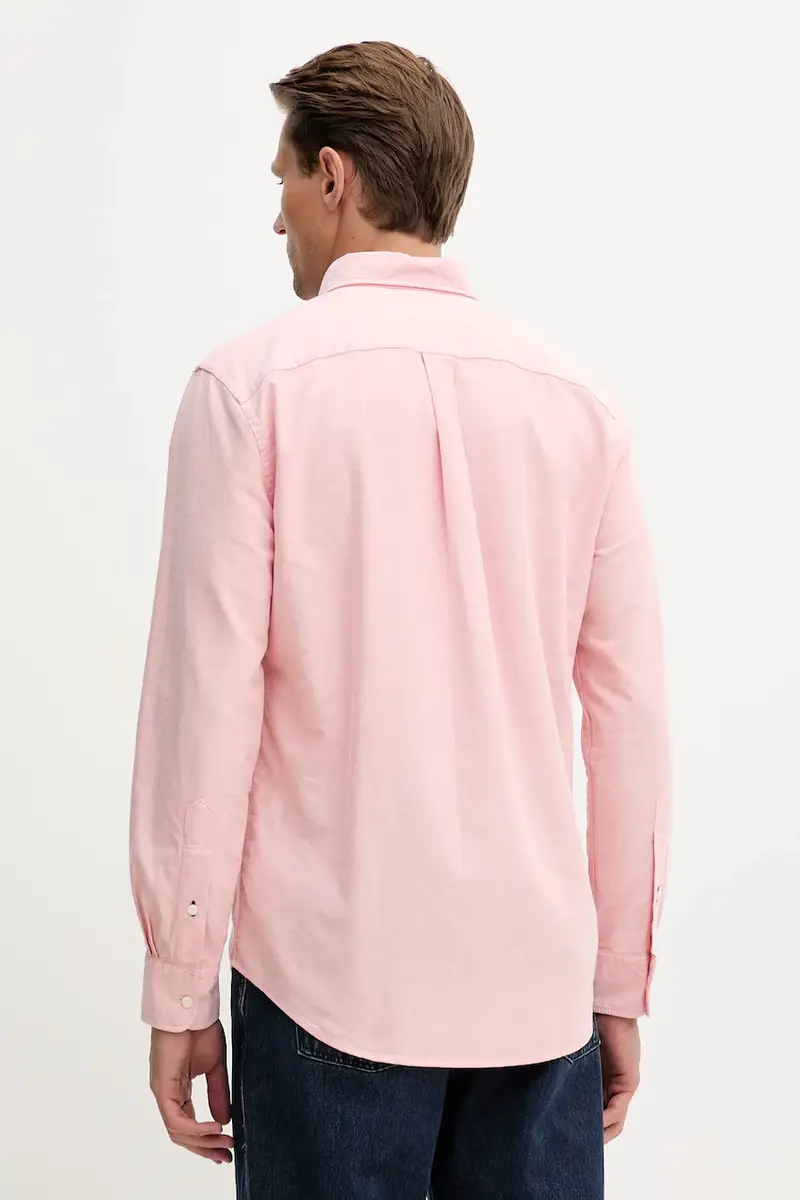 camicia in cotone uomo colore blu MW0MW35774 Arancione miniatura 3