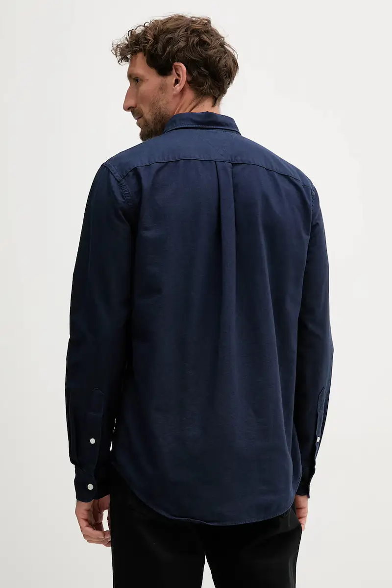 camicia in cotone uomo colore blu MW0MW35774 Blu navy miniatura 3