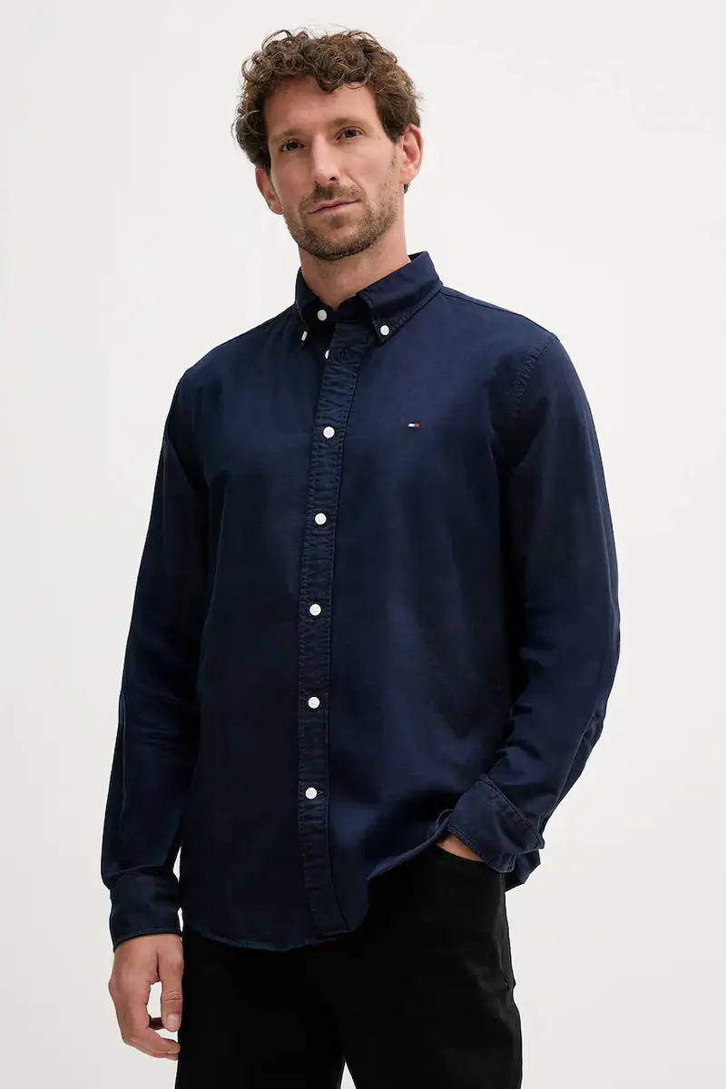 camicia in cotone uomo colore blu MW0MW35774 Blu navy
