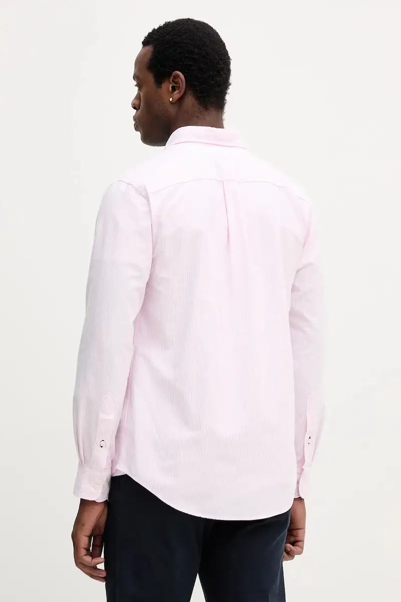 camicia in cotone uomo colore blu MW0MW36238 Rosa miniatura 3