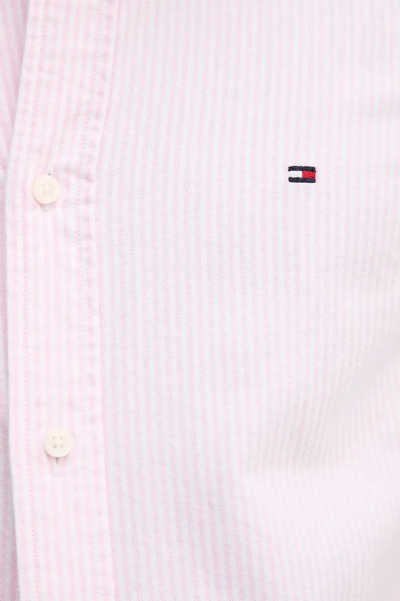 camicia in cotone uomo colore blu MW0MW36238 Rosa miniatura 5