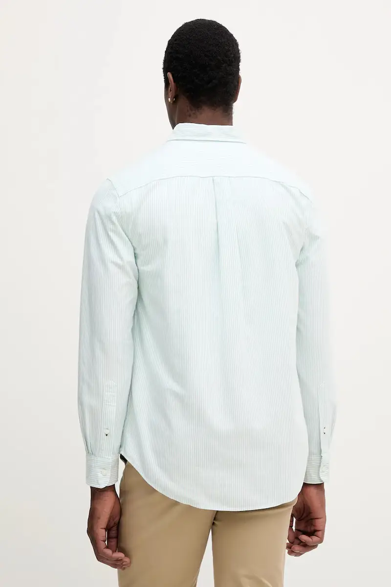 camicia in cotone uomo colore blu MW0MW36238 Verde miniatura 3