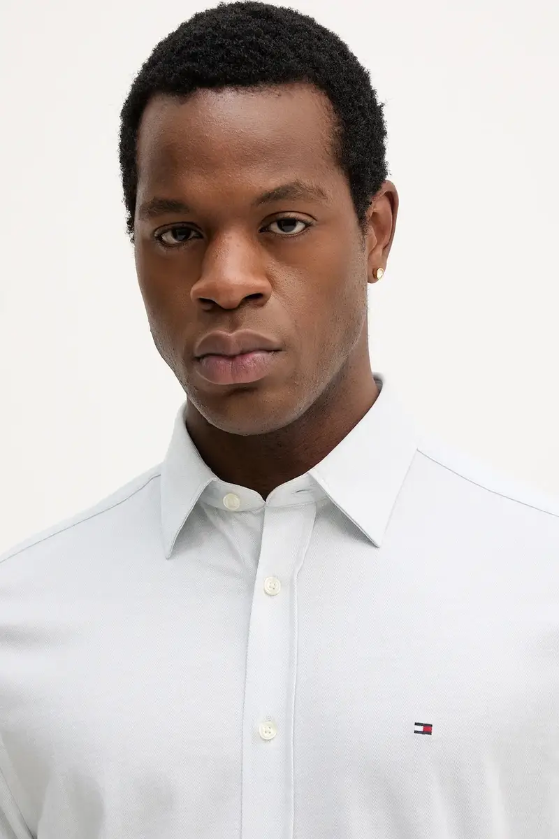 camicia in cotone uomo colore blu MW0MW39479 miniatura 4