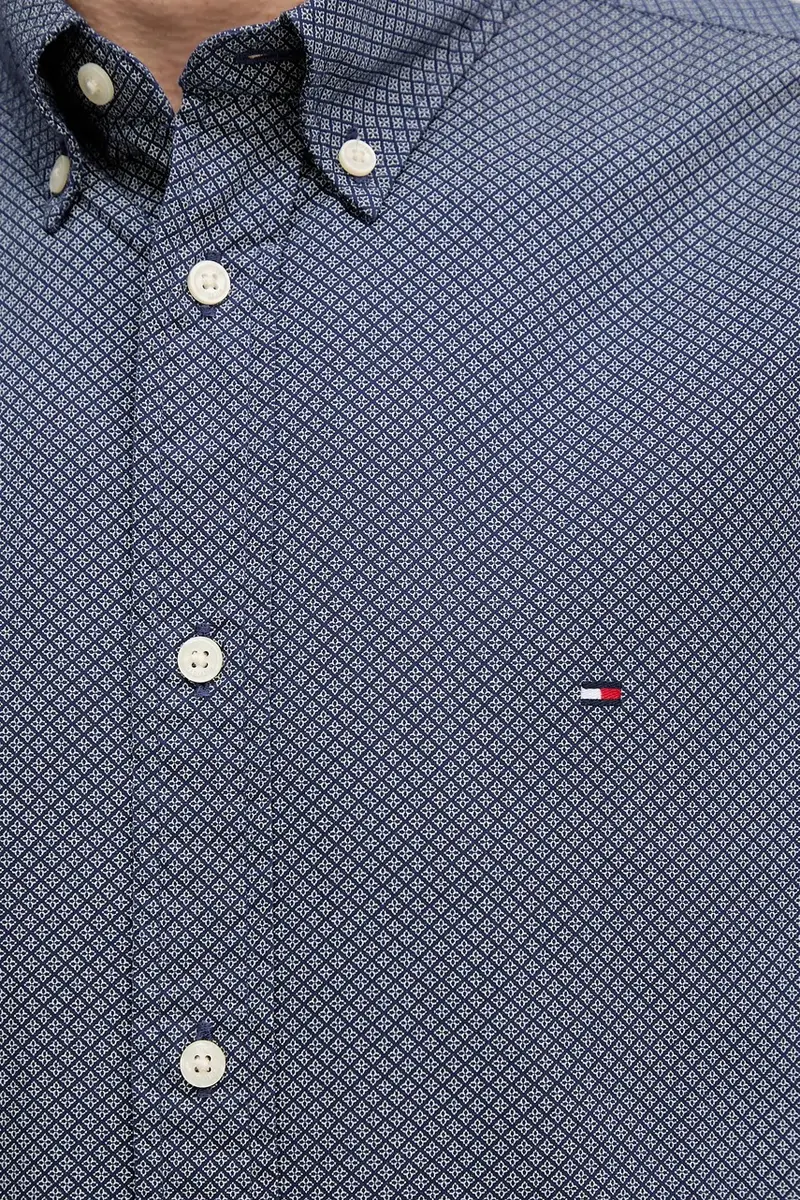 camicia in cotone uomo colore blu MW0MW40455 miniatura 5