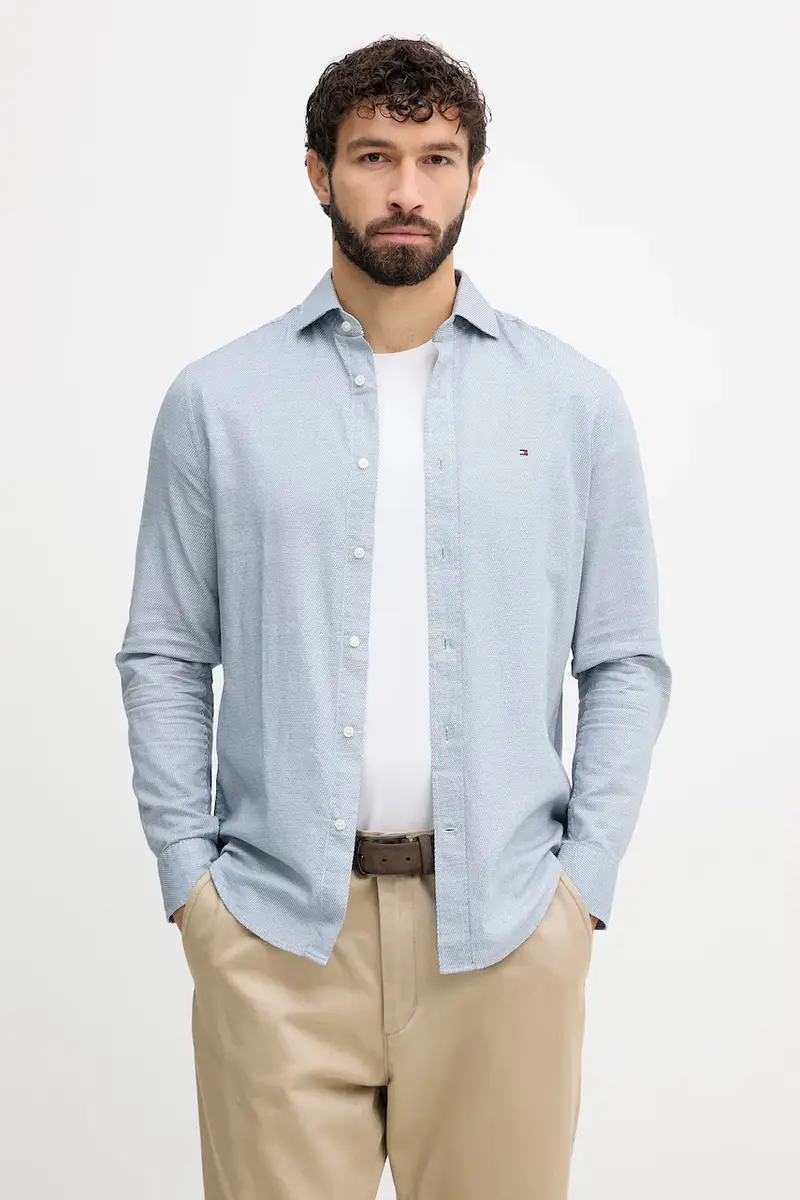 camicia in cotone uomo colore blu MW0MW40461 Blu navy