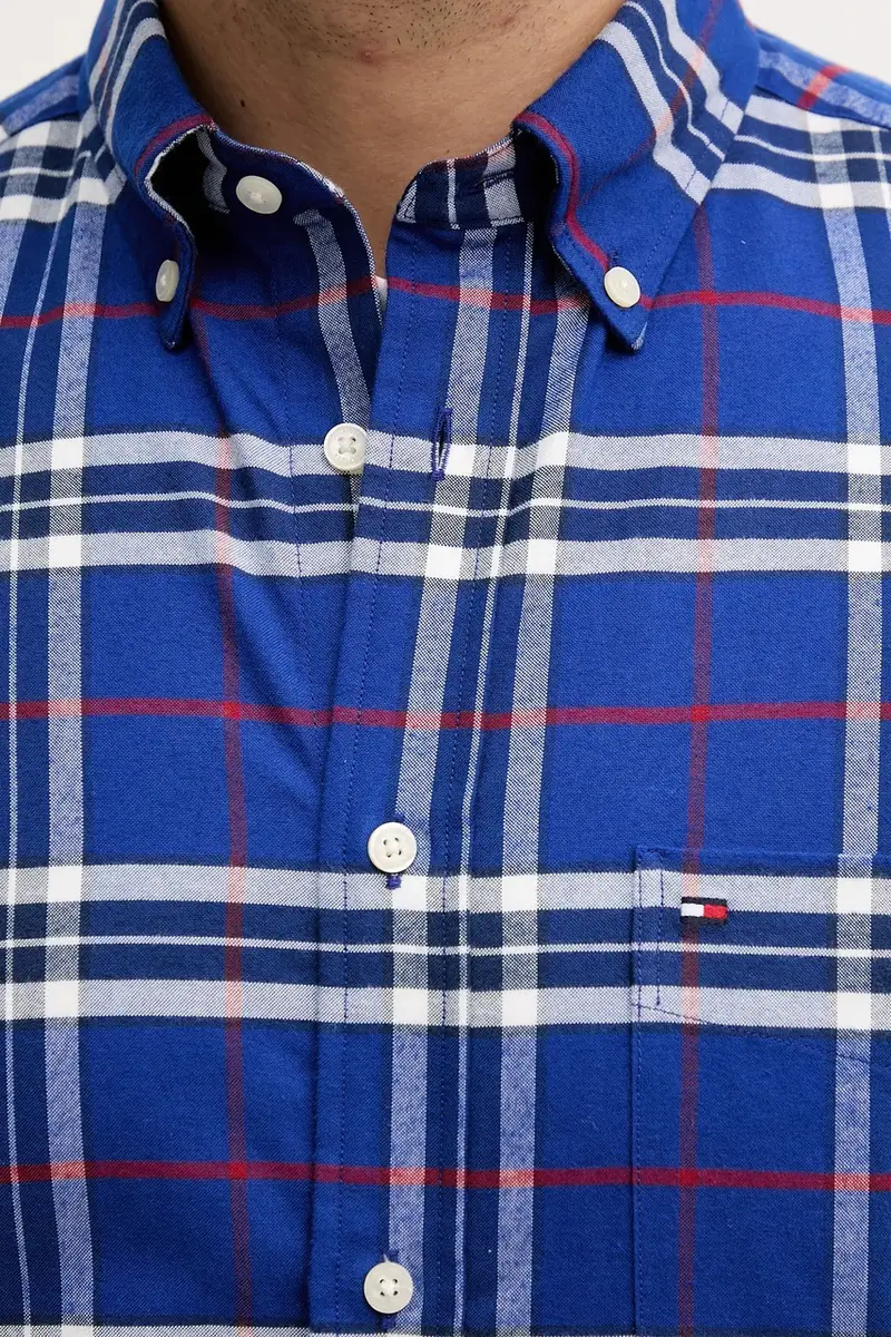 camicia in cotone uomo colore blu MW0MW40894 miniatura 5