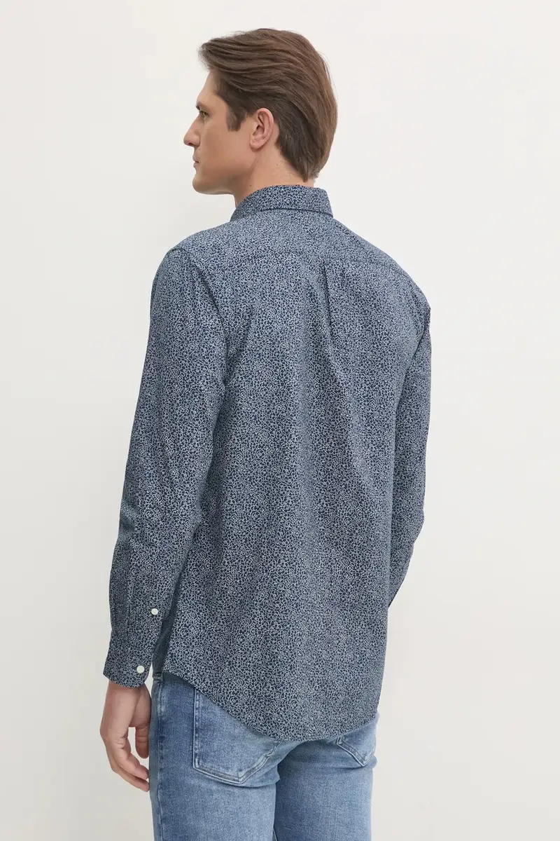 camicia in cotone uomo colore blu navy MW0MW38089 miniatura 4