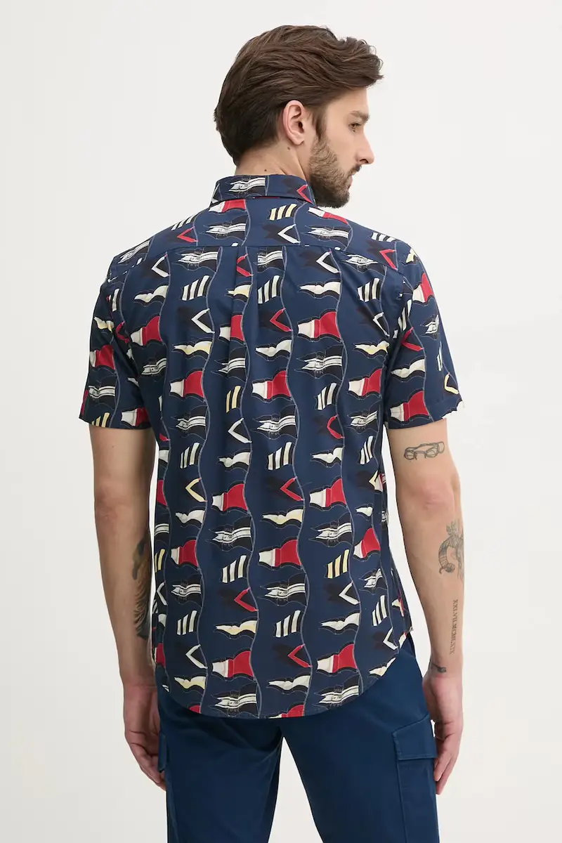 camicia in cotone uomo colore blu navy MW0MW38592 miniatura 3