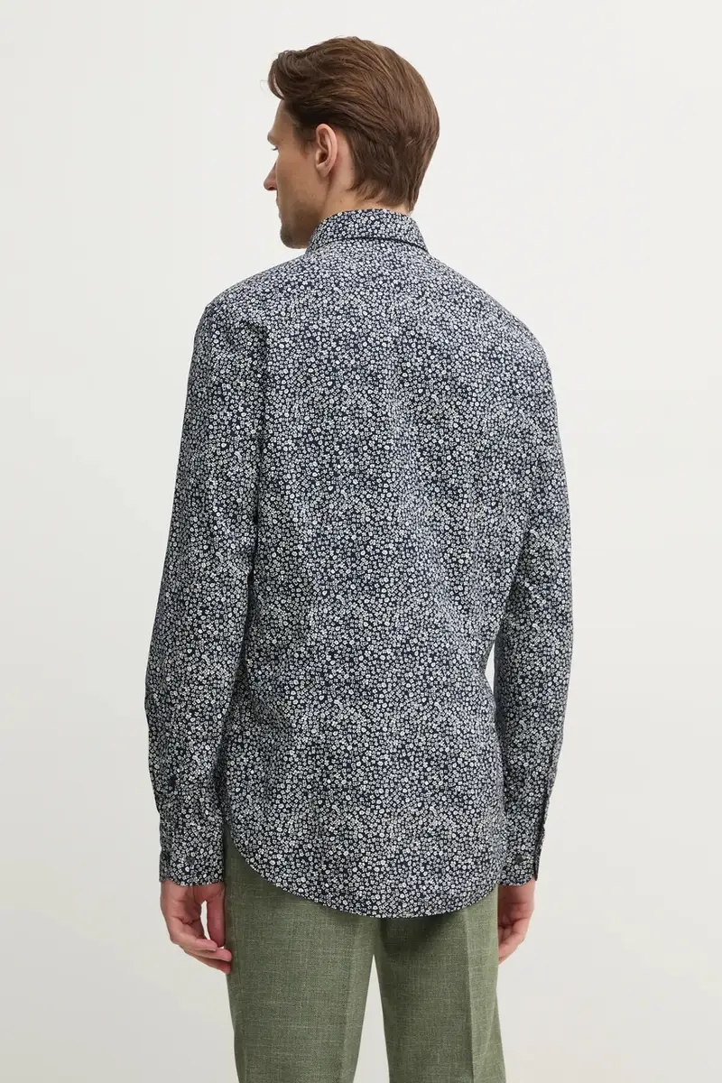 camicia in cotone uomo colore blu navy MW0MW38999 miniatura 4