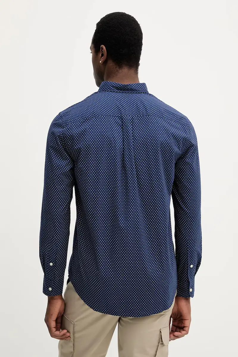 camicia in cotone uomo colore blu navy MW0MW39437 miniatura 3