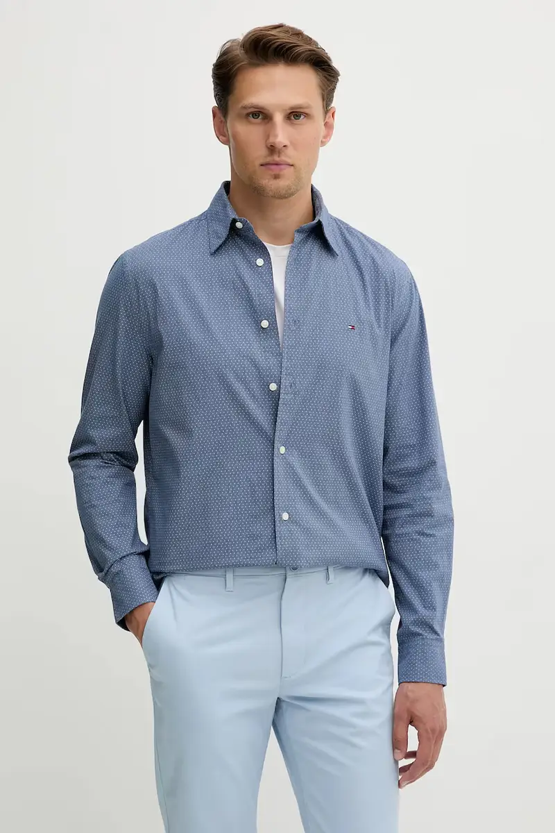 camicia in cotone uomo colore blu navy MW0MW39438