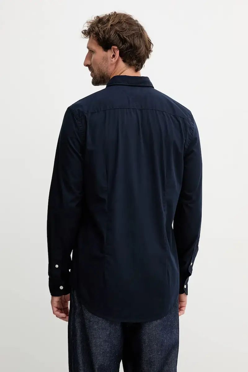 camicia in cotone uomo colore blu navy MW0MW40460 miniatura 3