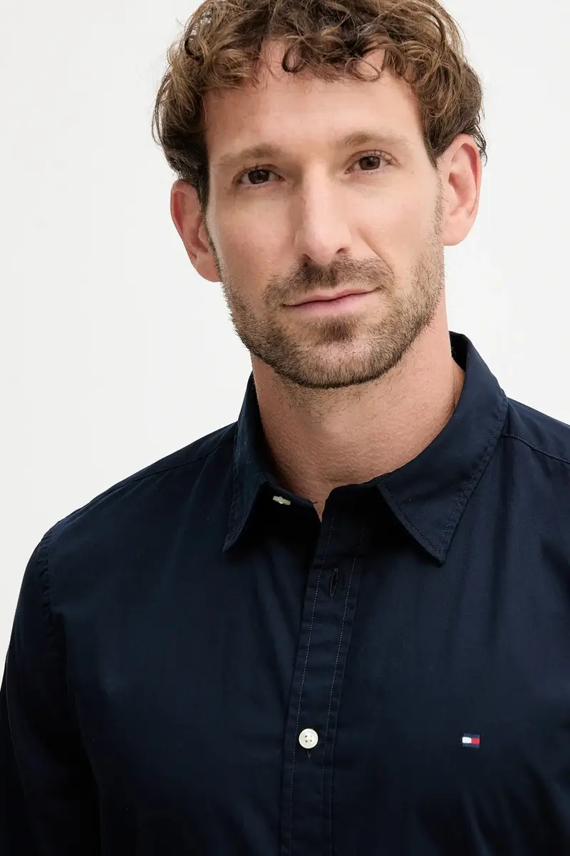 camicia in cotone uomo colore blu navy MW0MW40460 miniatura 4