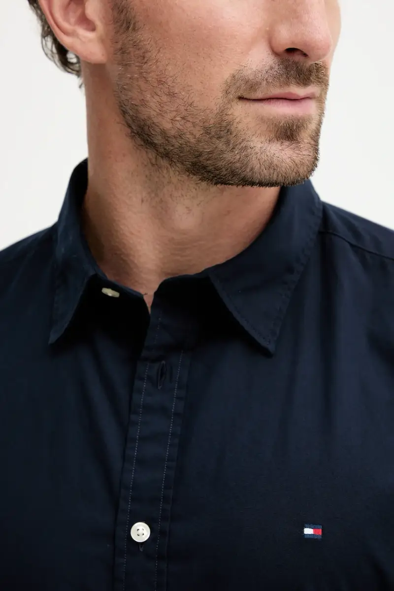 camicia in cotone uomo colore blu navy MW0MW40460 miniatura 5