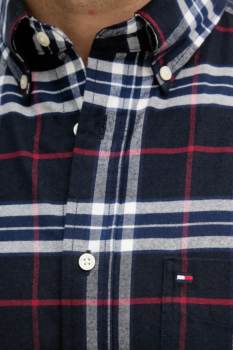 camicia in cotone uomo colore blu navy MW0MW40894 miniatura 5