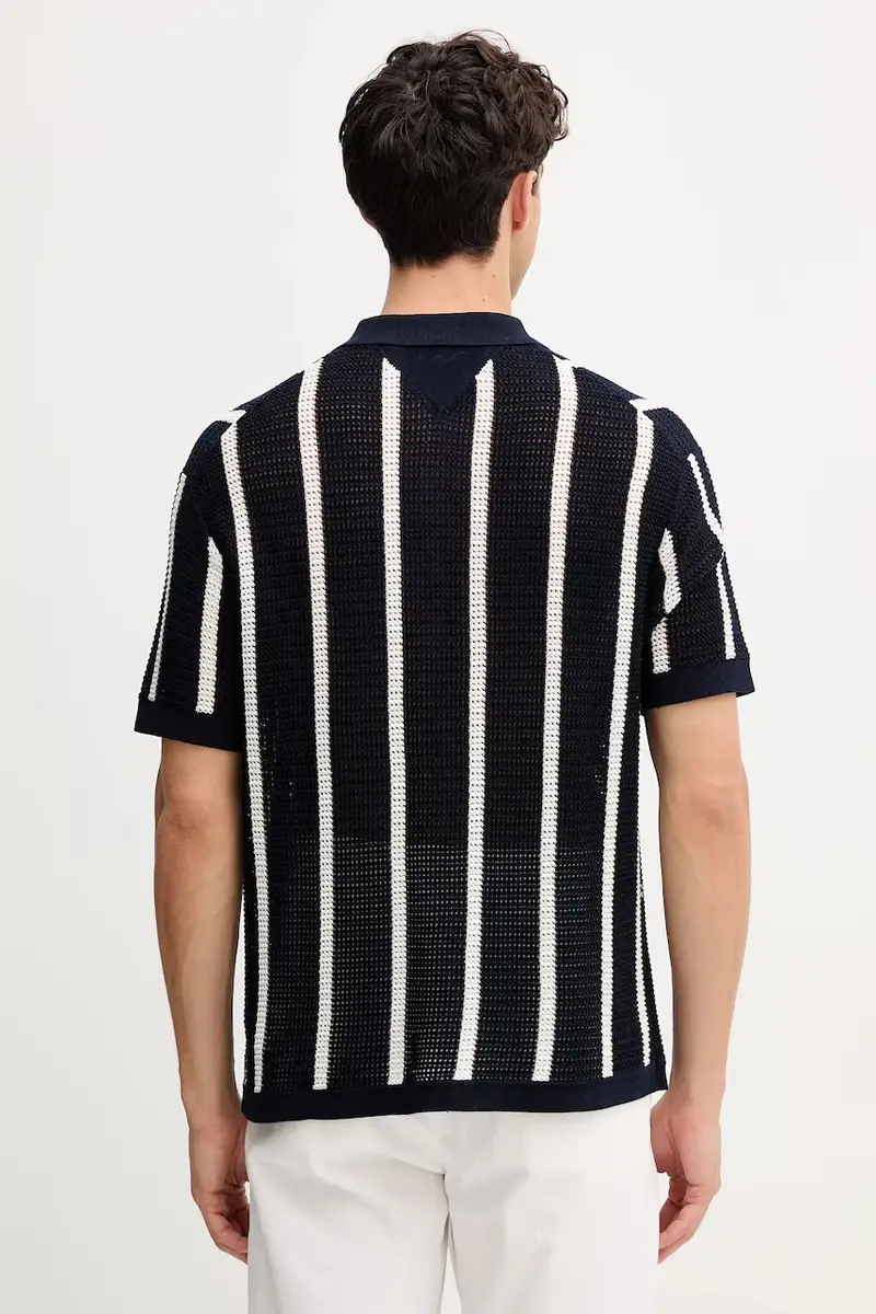 camicia in cotone uomo colore blu navy MW0MW41225 miniatura 3