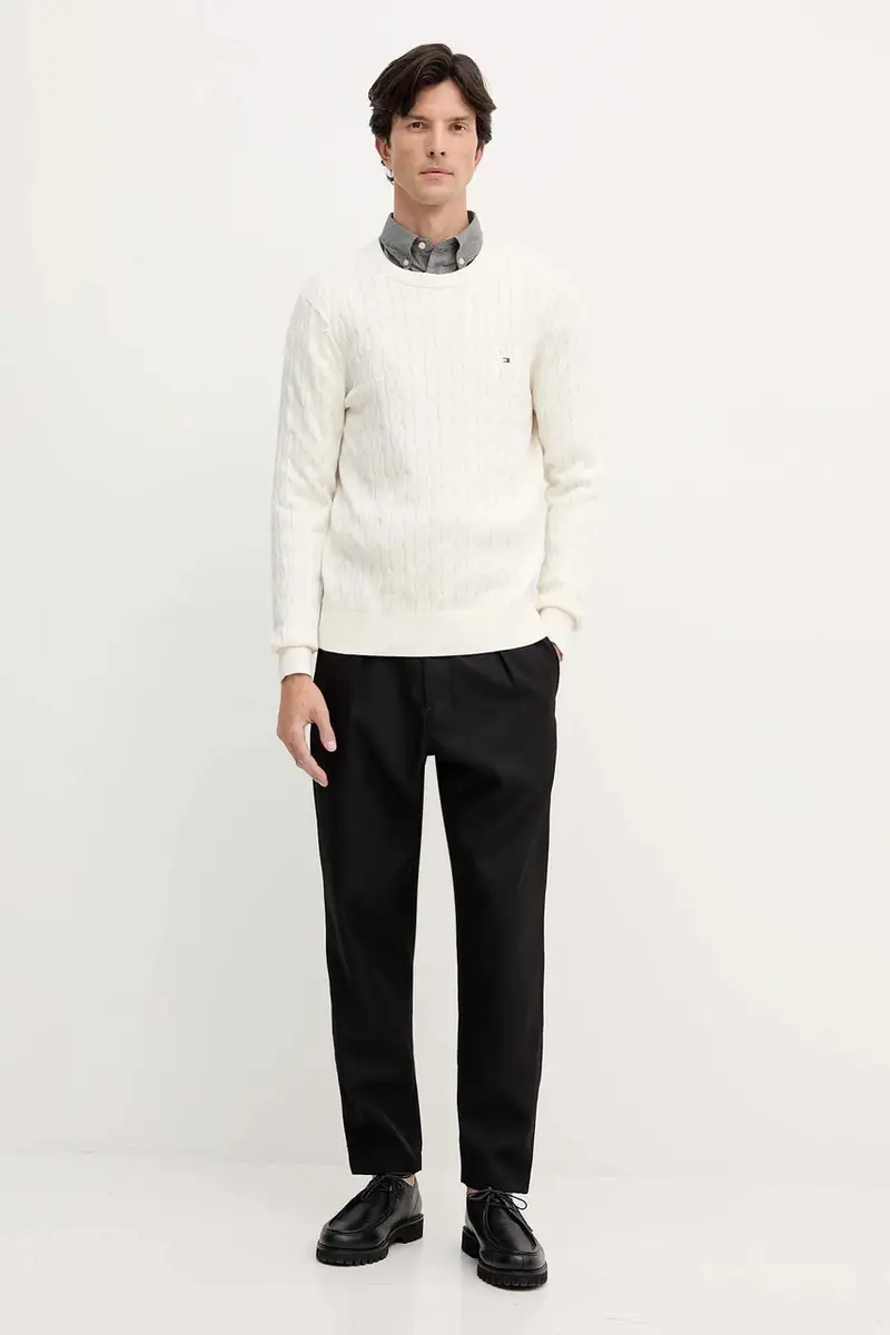 camicia in cotone uomo colore grigio MW0MW40457 miniatura 2