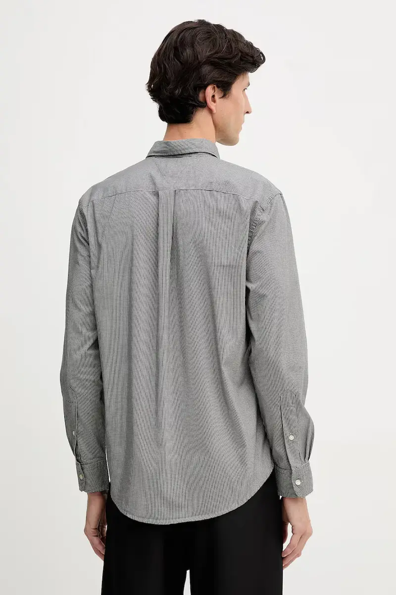 camicia in cotone uomo colore grigio MW0MW40457 miniatura 3