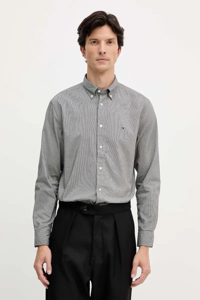 camicia in cotone uomo colore grigio MW0MW40457