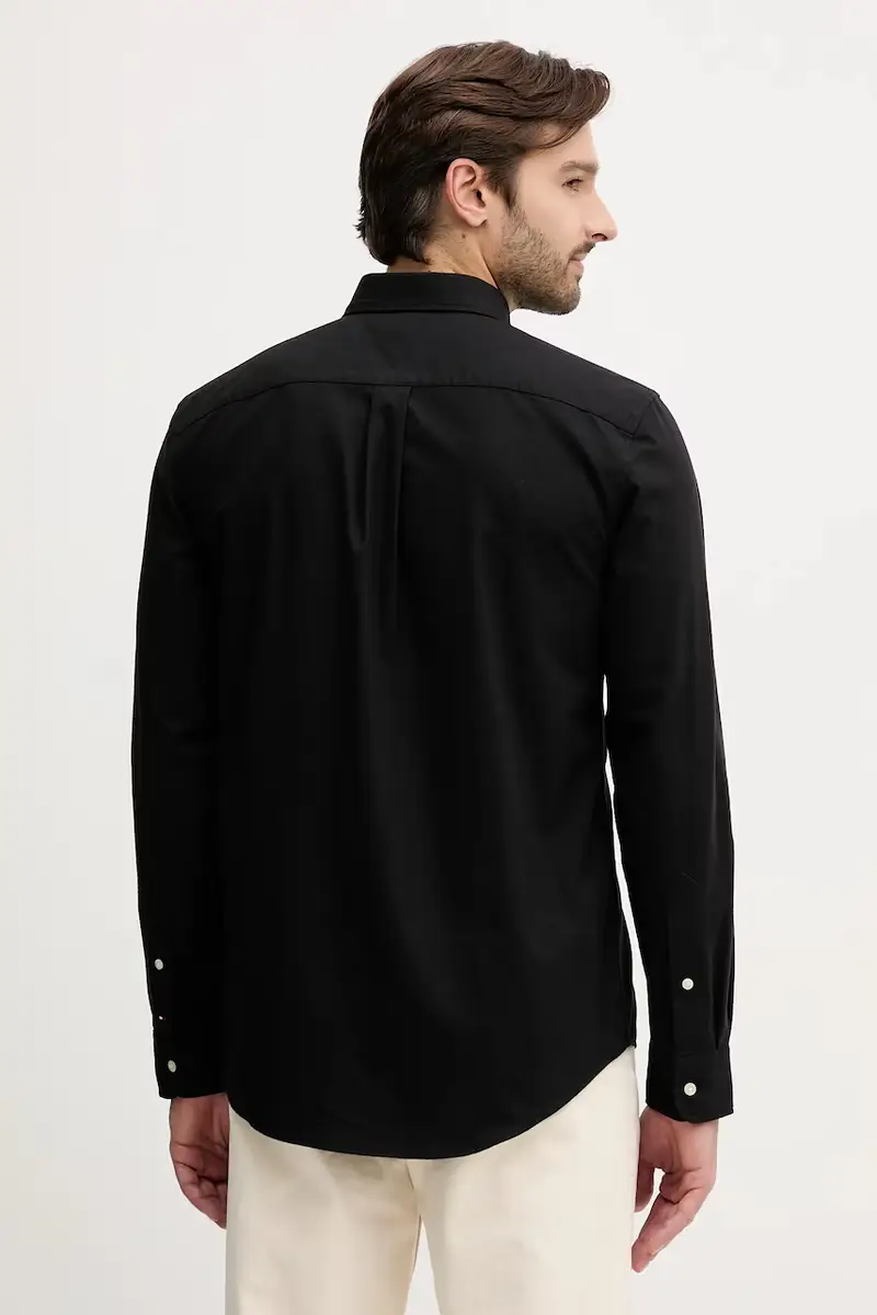 camicia in cotone uomo colore nero MW0MW40890 miniatura 3