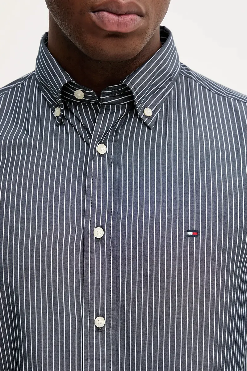 camicia in cotone uomo colore nero MW0MW41399 Grigio miniatura 5