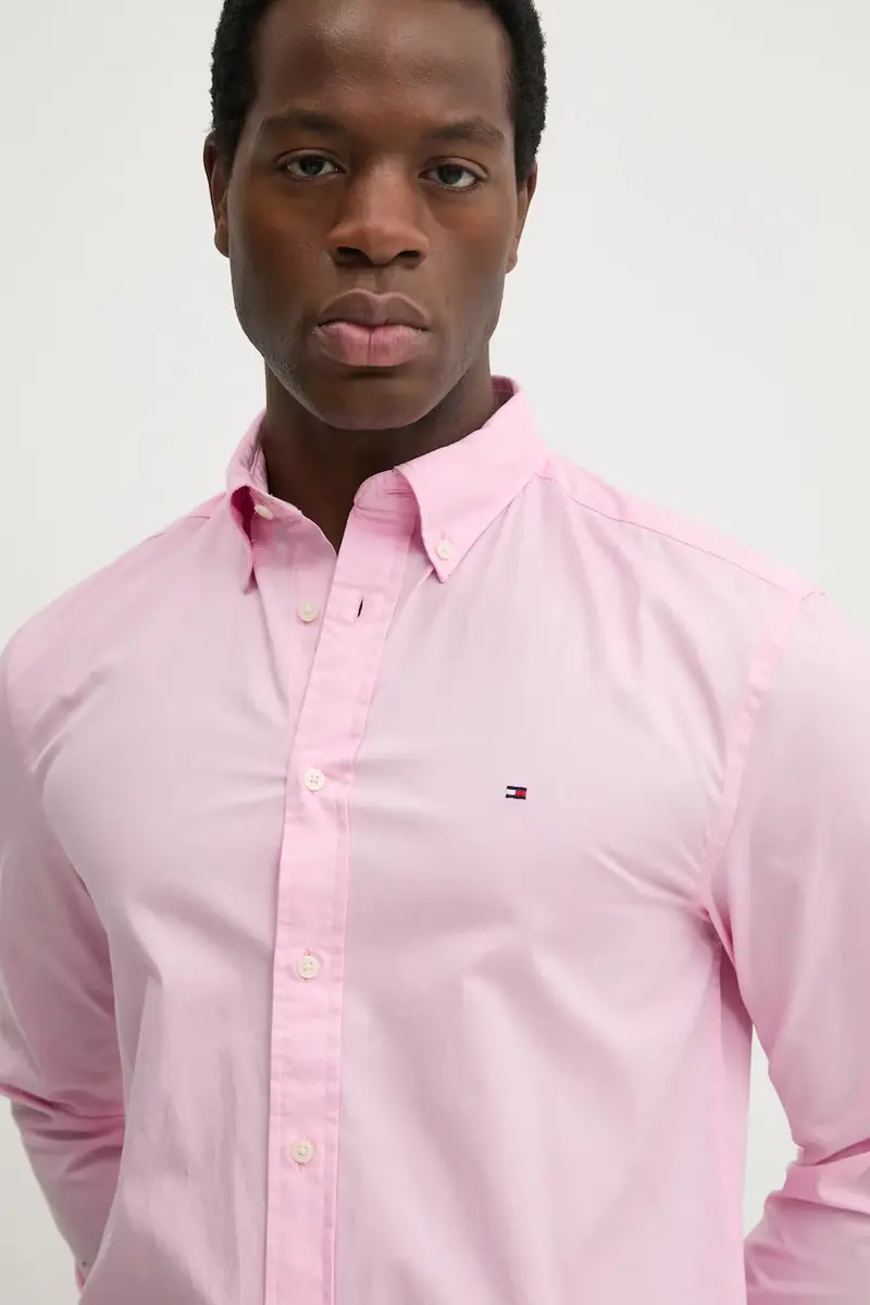 camicia in cotone uomo colore rosa MW0MW37550 miniatura 5