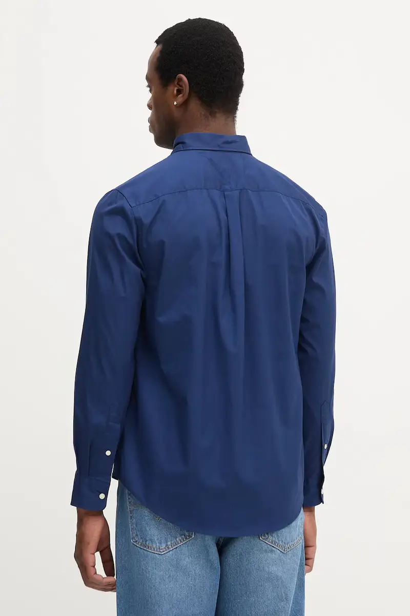 camicia in cotone uomo colore rosa MW0MW37550 Blu navy miniatura 3