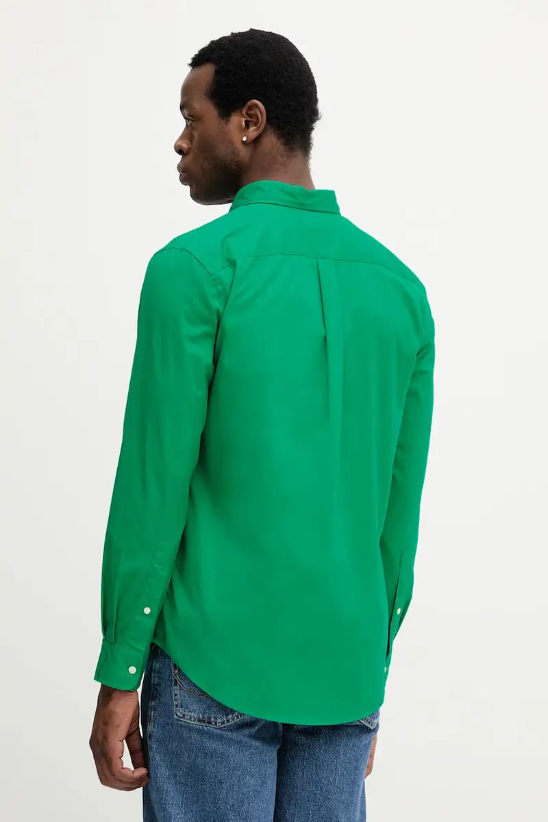 camicia in cotone uomo colore rosa MW0MW37550 Verde miniatura 3