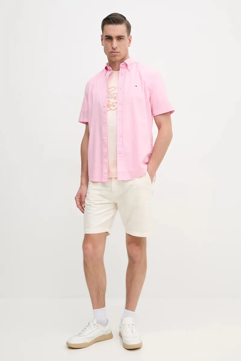 camicia in cotone uomo colore rosa MW0MW37584 miniatura 2