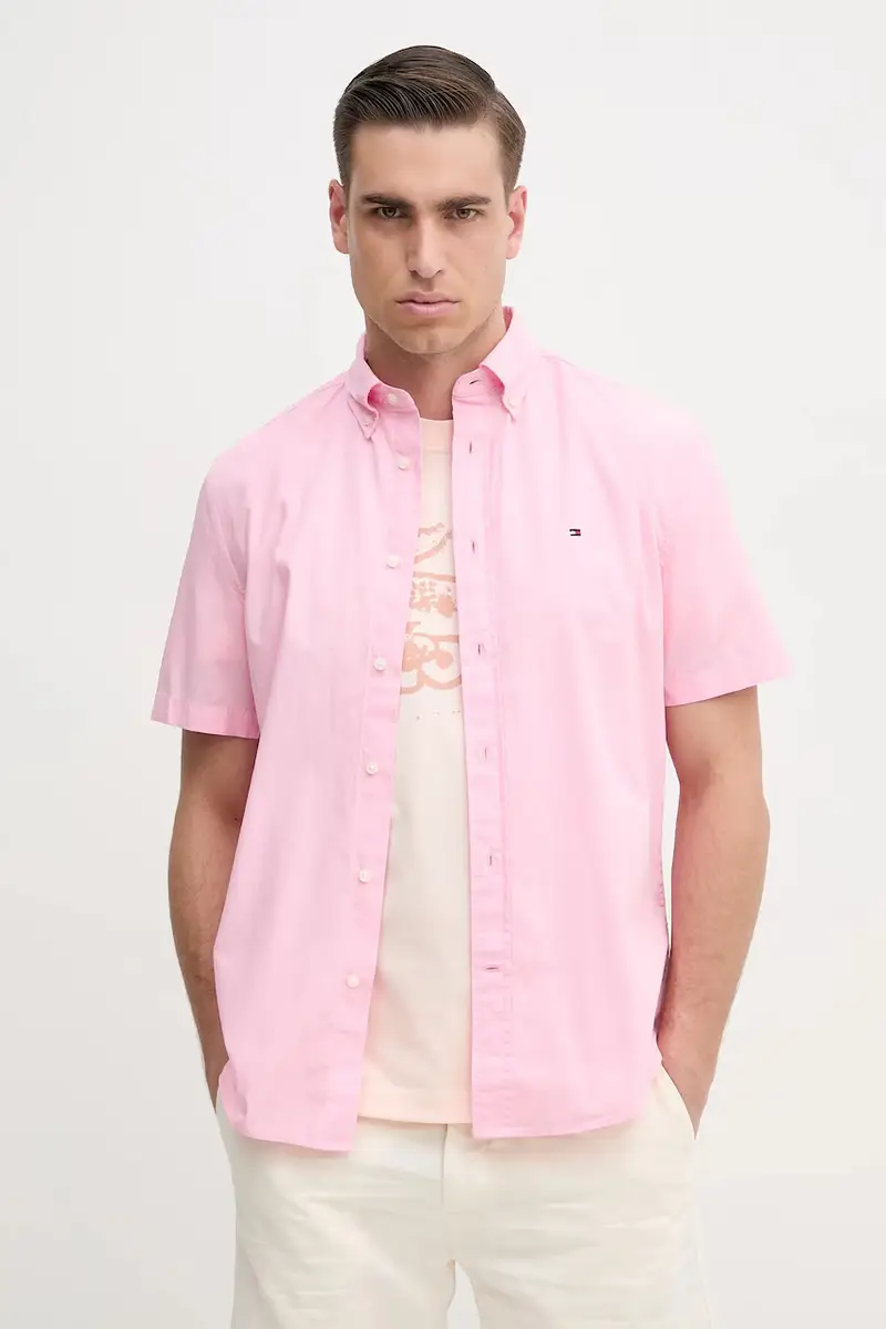 camicia in cotone uomo colore rosa MW0MW37584
