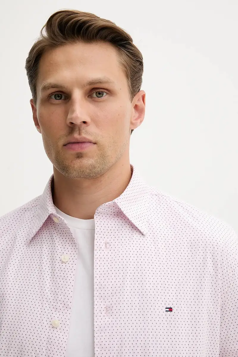 camicia in cotone uomo colore rosa MW0MW39438 miniatura 4