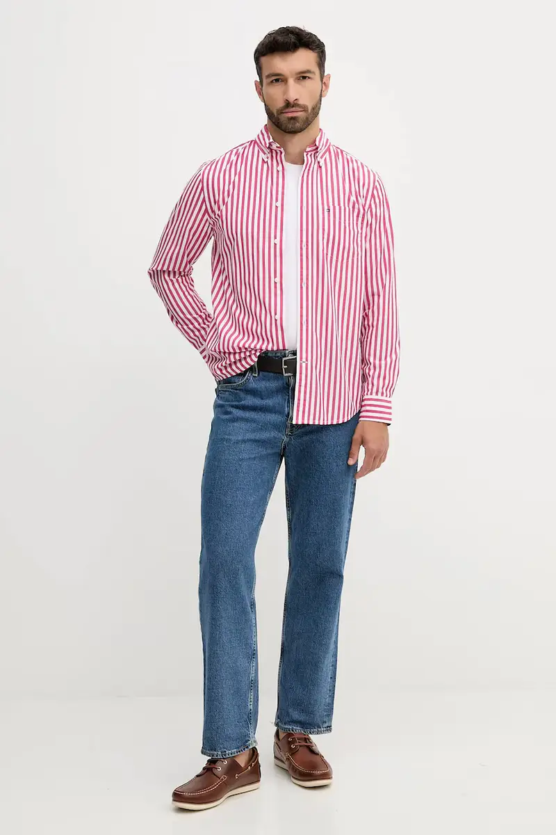 camicia in cotone uomo colore rosa MW0MW39451 miniatura 2