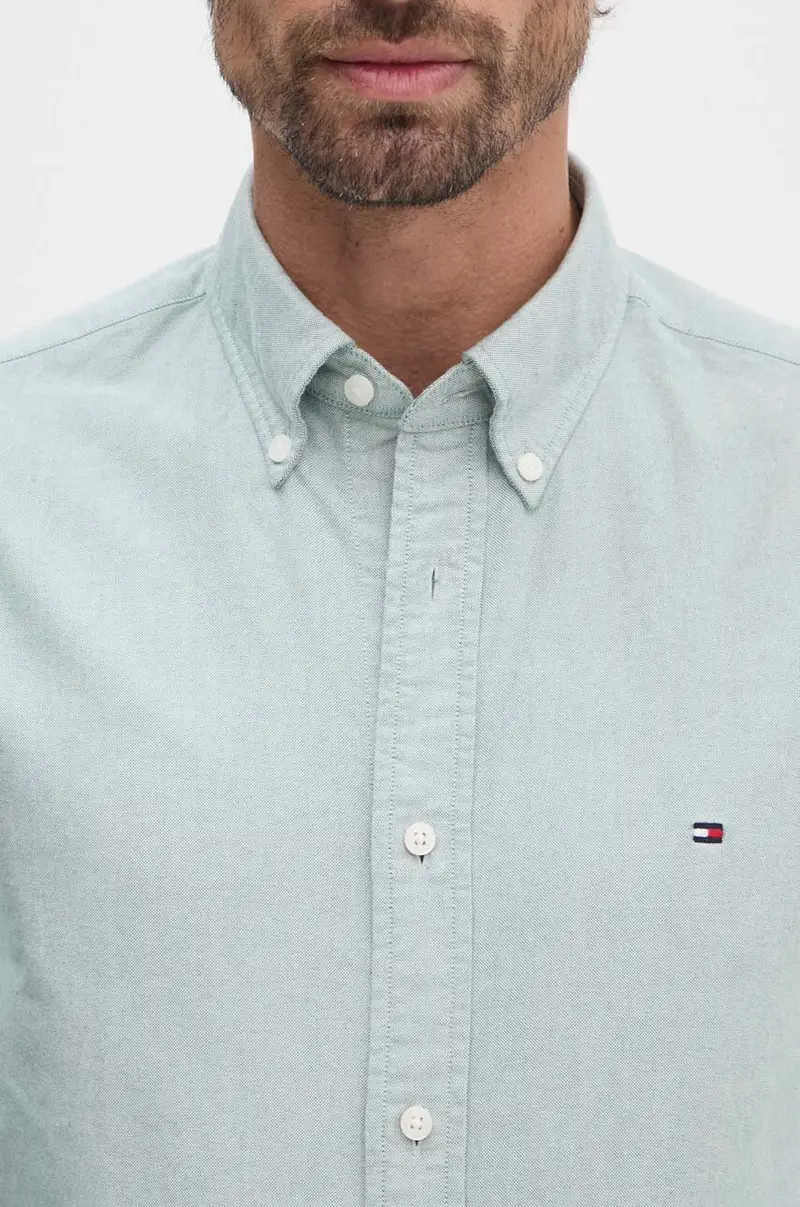 camicia in cotone uomo colore verde MW0MW35774 miniatura 2