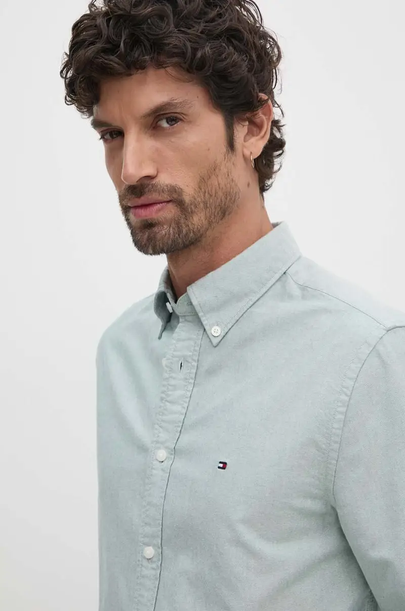 camicia in cotone uomo colore verde MW0MW35774 miniatura 5