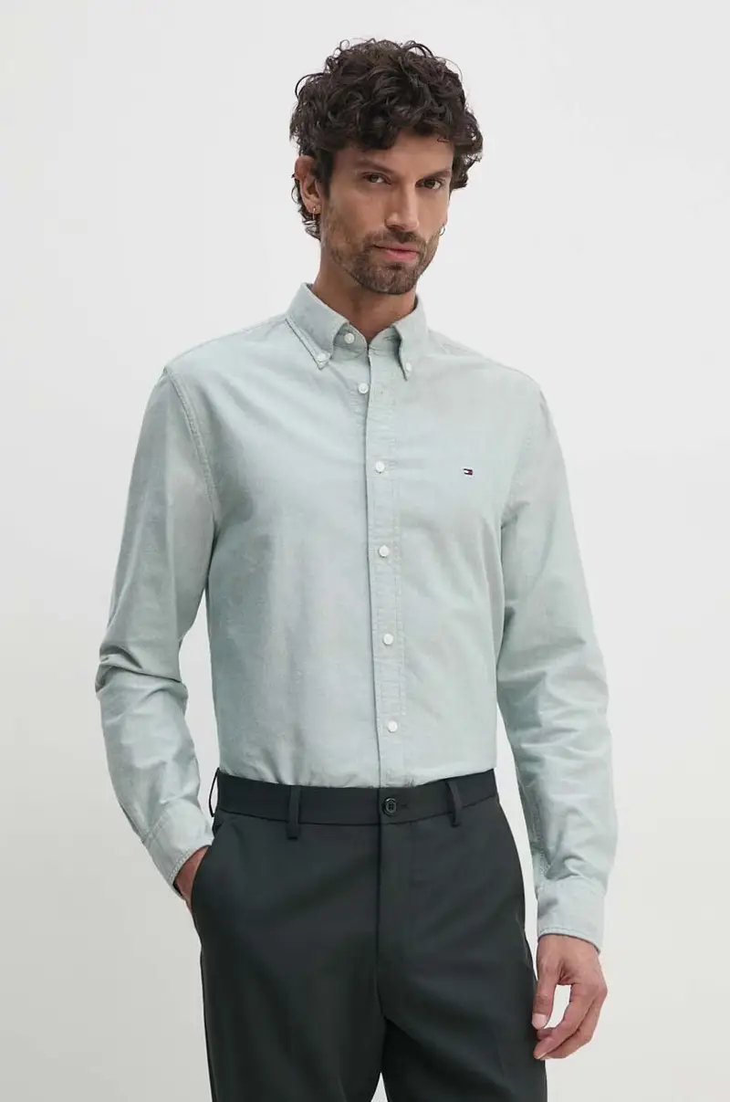 camicia in cotone uomo colore verde MW0MW35774