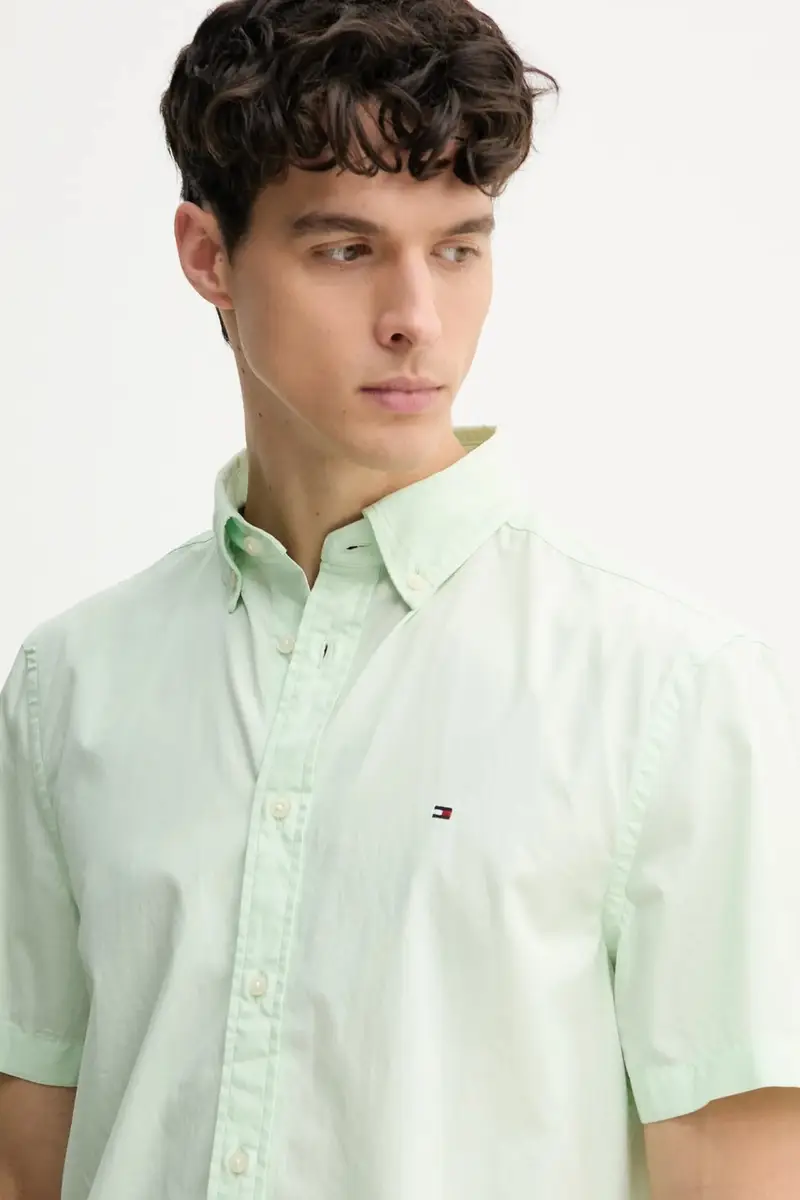 camicia in cotone uomo colore verde MW0MW37584 miniatura 4