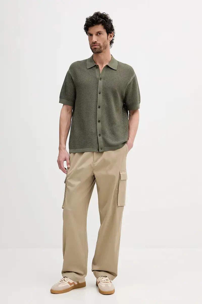 camicia in cotone uomo colore verde MW0MW39530 miniatura 2