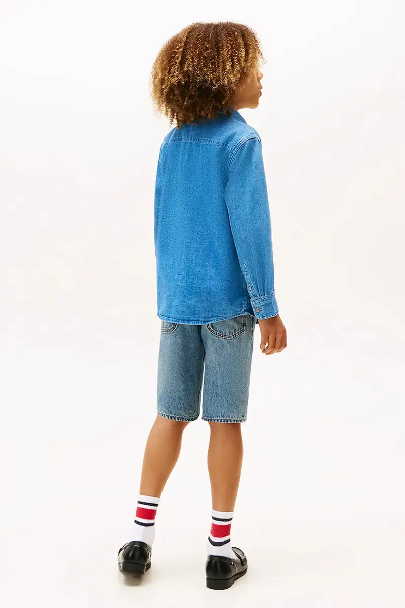 camicia jeans bambino/a colore blu KB0KB09688 miniatura 4