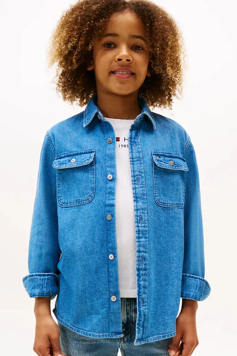 camicia jeans bambino/a colore blu KB0KB09688