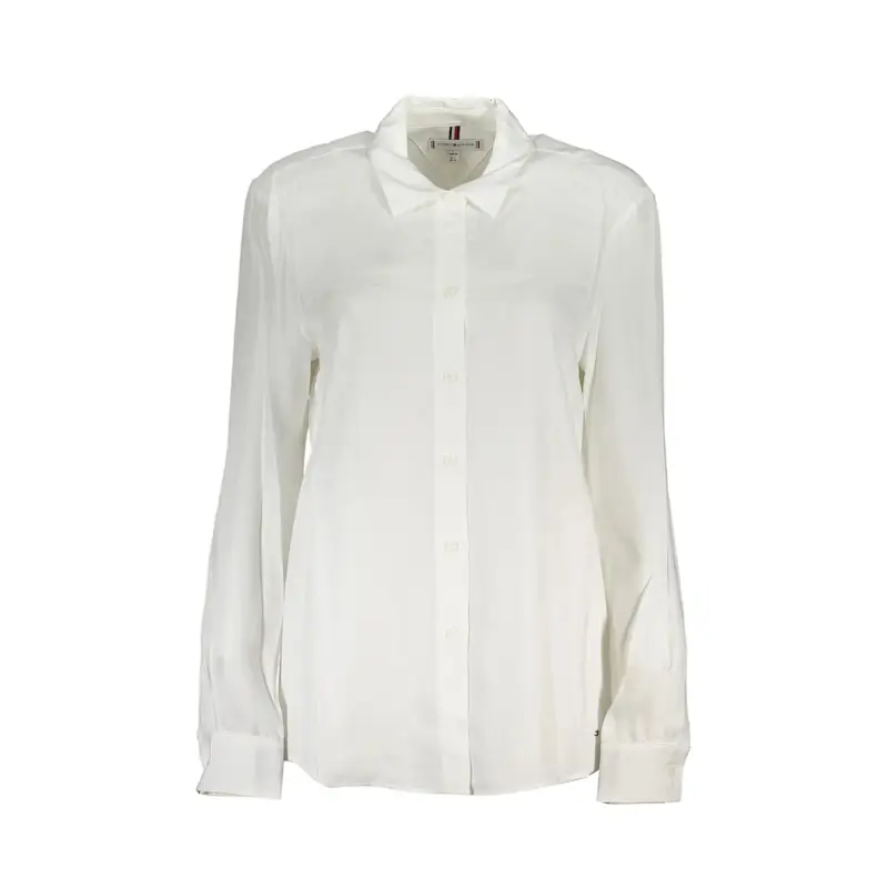 Camicia Maniche Lunghe Donna Bianca Logo Bianco